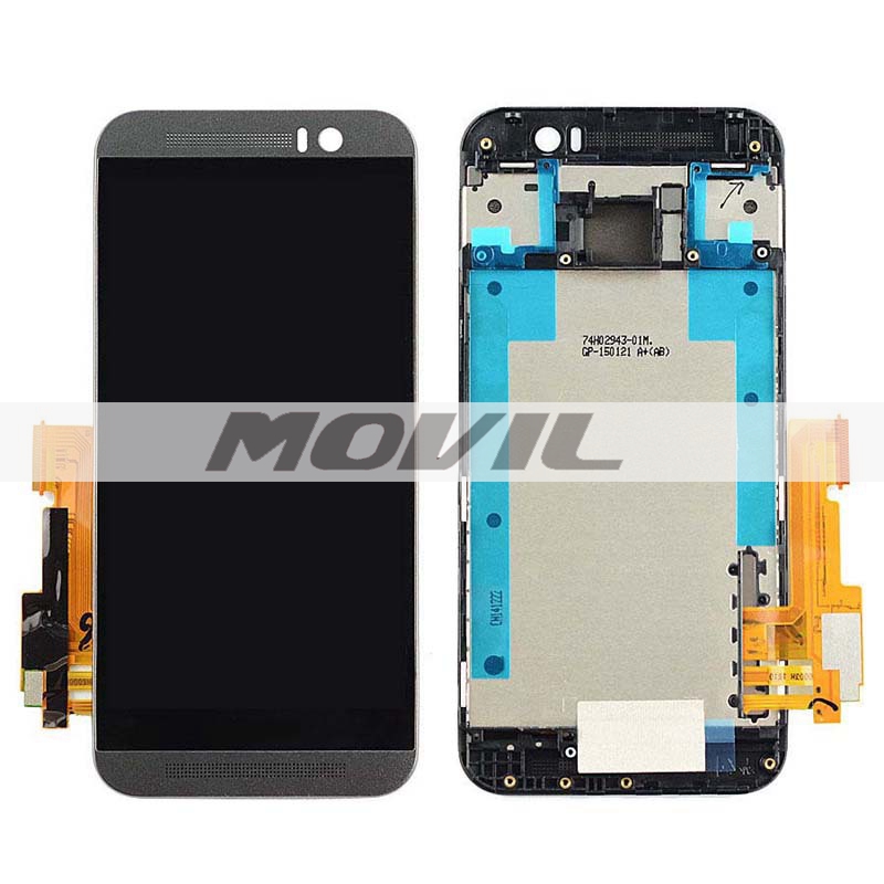 Frame Black LCD Display + Touch Screen Digitizer Assembly Replacement For HTC One M9